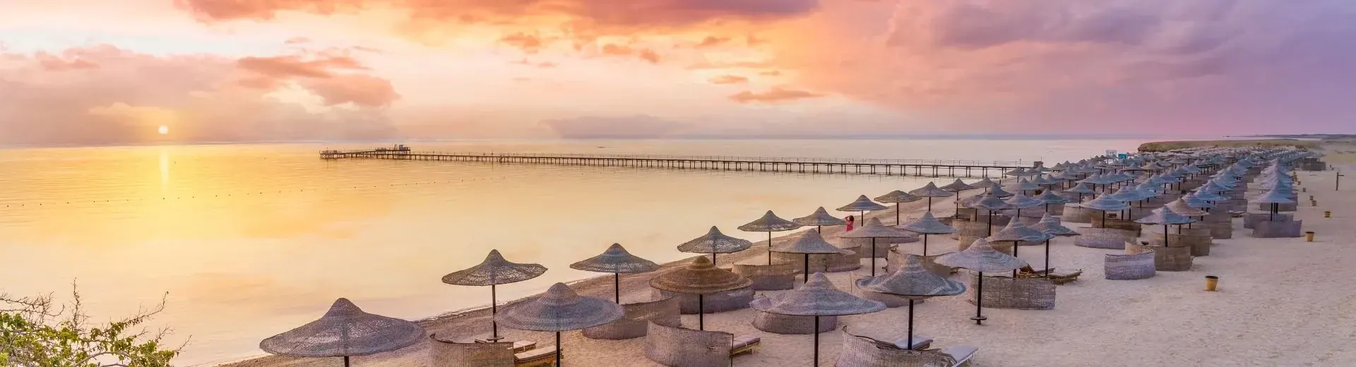 Atardecer en la costa egipcia del mar Rojo